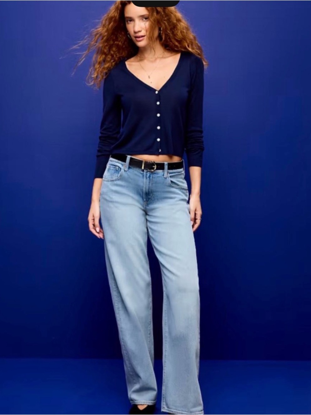 Old Navy Light Blue Wide-Leg Jeans